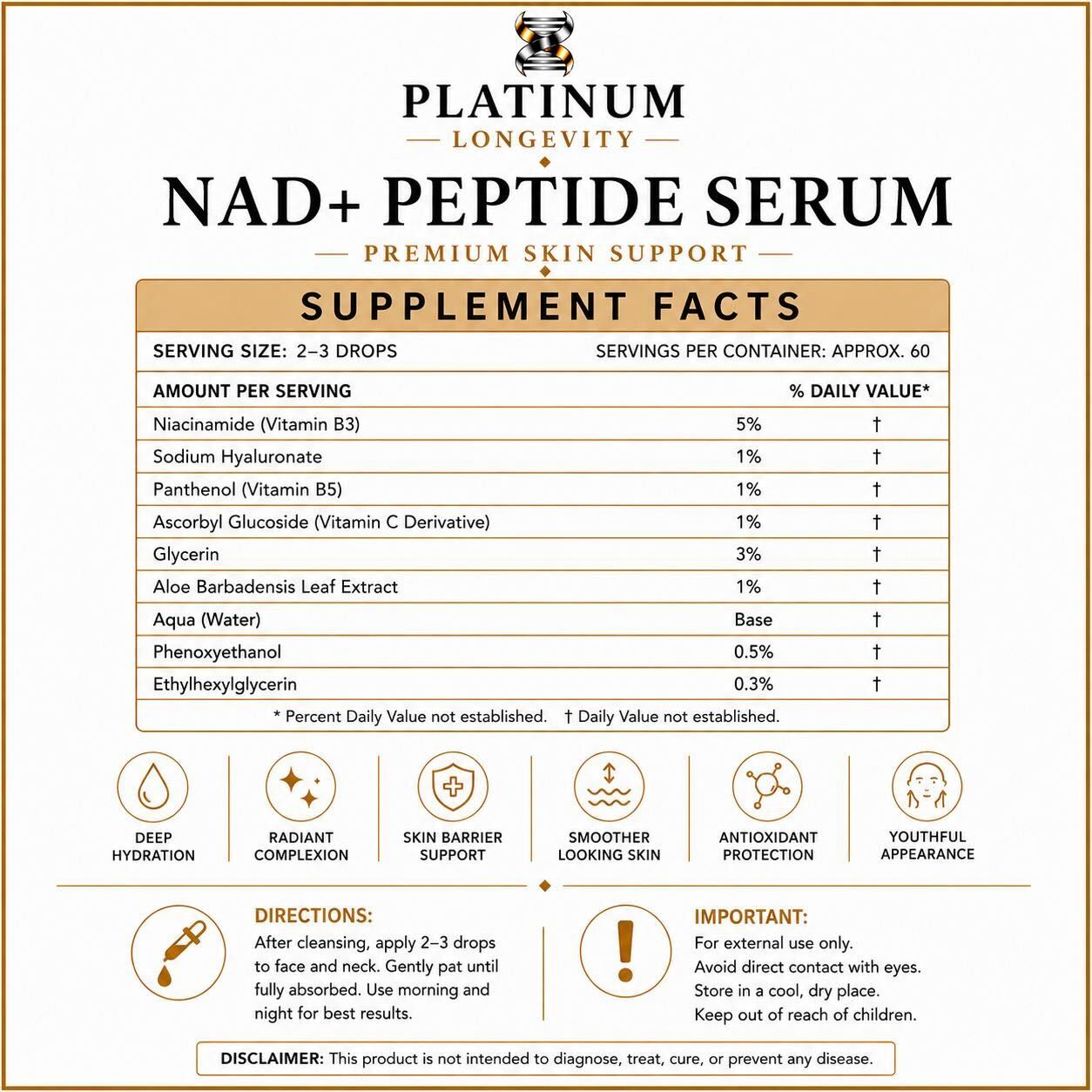 NAD+ Peptide Serum