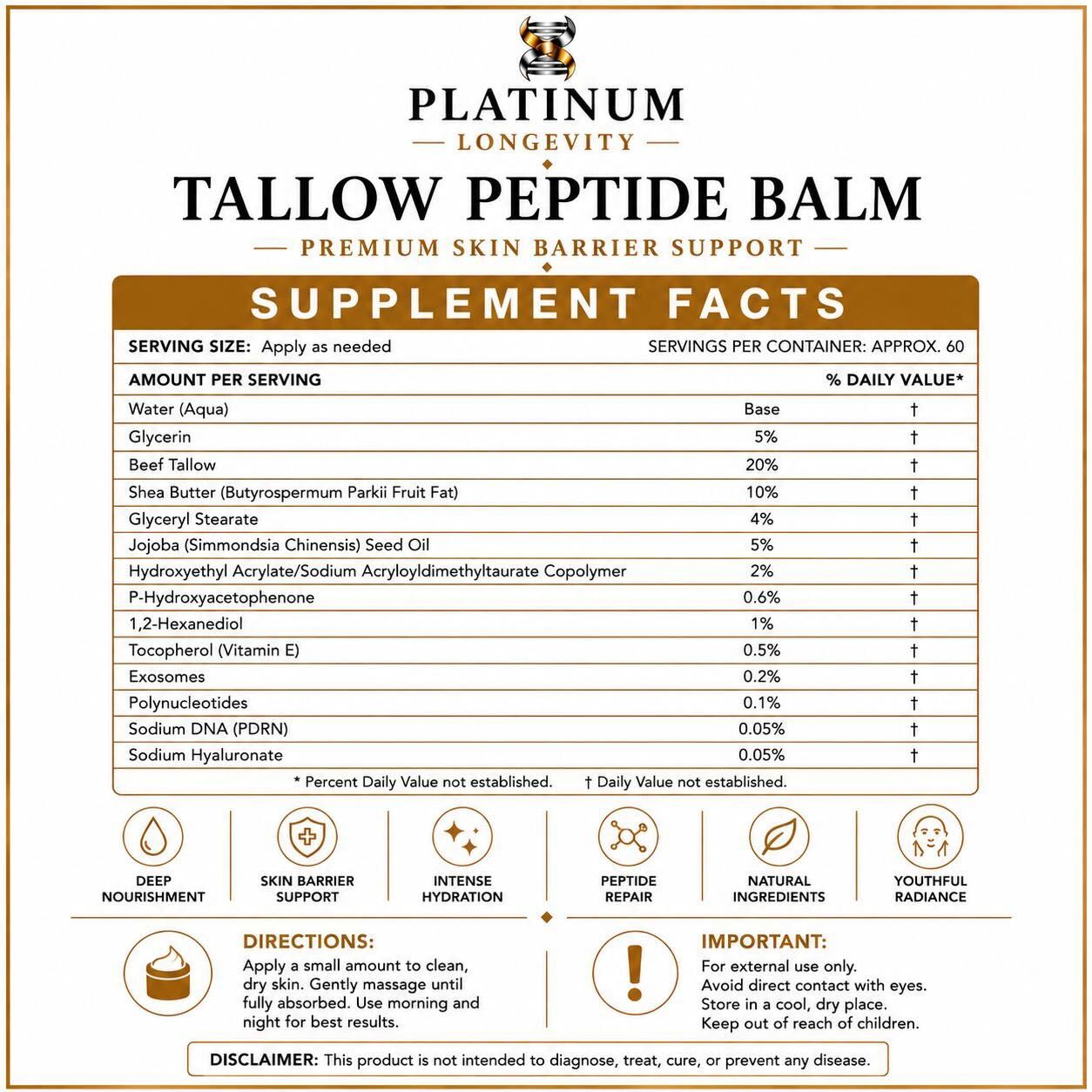Bioactive Peptide Tallow Balm