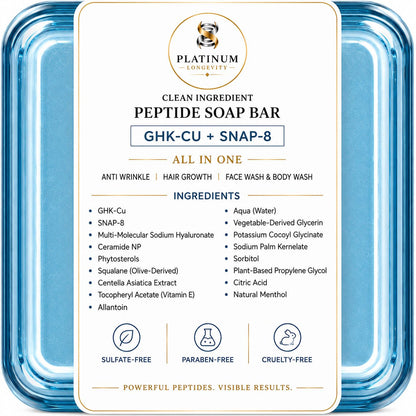 GHK-CU + SNAP-8 Men’s Peptide Soap Bar
