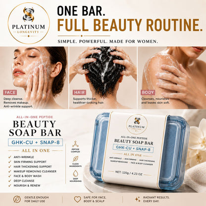 GHK-CU + SNAP-8 Peptide Beauty Soap Bar